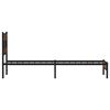 vidaXL Bed Frame Brown Oak Steel, engineered wood Twin Bed Frame