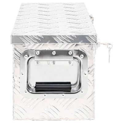 vidaXL Storage Box Silver 23.6"x9.3"x9.1" Aluminum