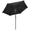 vidaXL Parasol Anthracite UV protective polyester, powder-coated aluminum