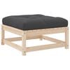 vidaXL Patio Footstool Anthracite Solid pine wood 10.9 in Modular