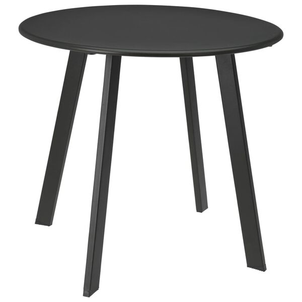 ProGarden Garden Table Matte Dark Grey Metal Small Durable
