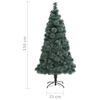 vidaXL Artificial Christmas Tree Green with white tips PET, Steel 59.1 in