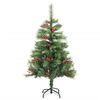 vidaXL Artificial Hinged Christmas Tree Green PVC, metal Small