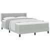 vidaXL Box Spring Bed Light Grey 78.74 x 62.99 in Polyester
