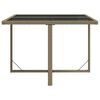 vidaXL Garden Table Beige and Black