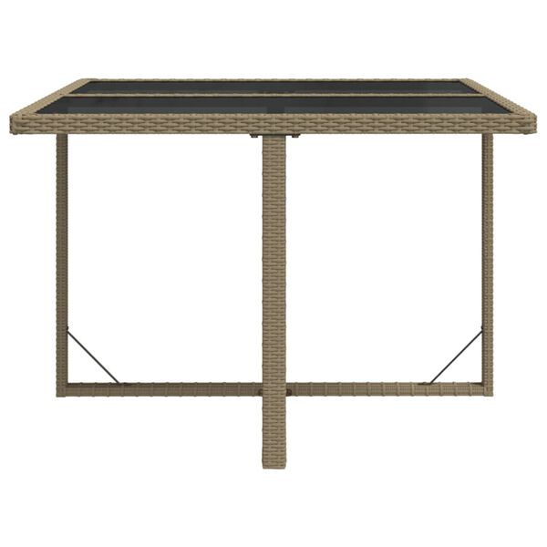 vidaXL Garden Table Beige and Black