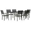 vidaXL Garden Dining Set Black, Anthracite