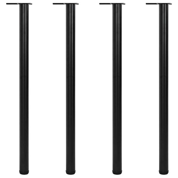 vidaXL Table Leg Set of 4 Black Iron