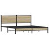 vidaXL Bed Frame Sonoma oak Steel Double Bed Frame Rectangular