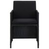 vidaXL Outdoor Dining Set Black
