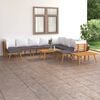 vidaXL Garden Lounge Set Dark grey, white