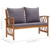 vidaXL Garden Lounge Set Natural wood Solid Acacia wood Large Seats Many