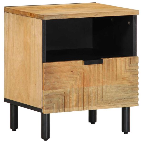 vidaXL Bedside Cabinet Set of 2 Brown Solid Mango Wood Medium