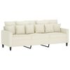 vidaXL Sofa Set Cream Velvet (100% polyester), metal, textilene, plywood