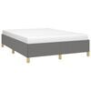 vidaXL Bed Frame Dark Grey Fabric, Plywood, Engineered Wood Full