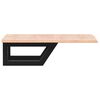 vidaXL Basin Shelf Wall Mounted Steel and Solid Wood Oak