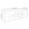 vidaXL TV Cabinet White Iron, Solid Fir Wood Medium TV Cabinet