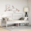 vidaXL Daybed Frame with Headboard White 35.4" x 74.8" Steel