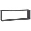 vidaXL Wall Shelf Set of 4 Gray Engineered wood