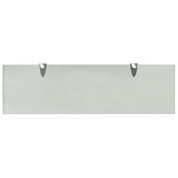 vidaXL Floating Shelf Set of 2 Frosted Toughened safety glass, Zinc alloy