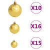 vidaXL Artificial Hinged Christmas Tree 300 LEDs & Ball Set 82.7"