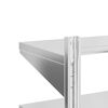 vidaXL Wall Shelf Silver Stainless Steel 29.5 x 11.8 x 23.6 in