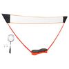 vidaXL Badminton Set with 2 Rackets, Net & Storage Case 115.0x11.8x59.8"