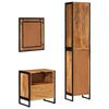 vidaXL 3 Piece Bathroom Furniture Set Iron and Solid Wood Acacia