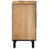 vidaXL Bedside Cabinet Brown Solid Mango Wood, Engineered Wood, Metal