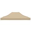 vidaXL Party Tent Roof Beige 600D oxford fabric with PVC coating Large