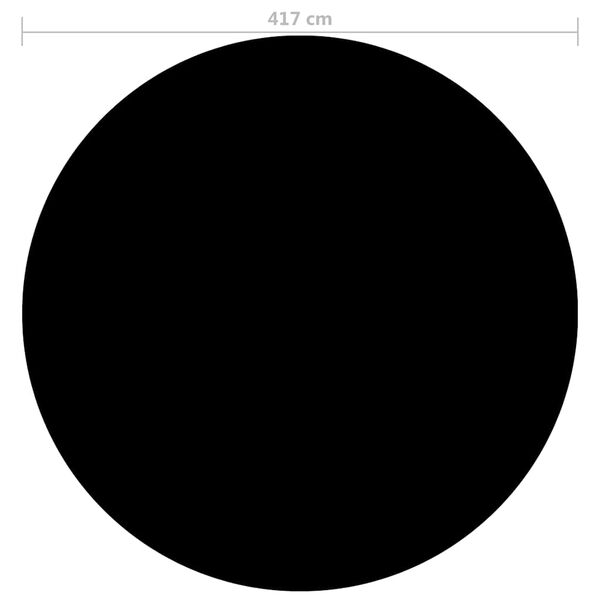 vidaXL Pool Cover Black Polyethylene with air chambers 164.2 in Diameter