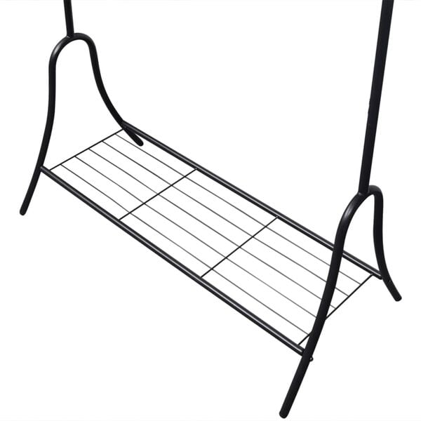 vidaXL Clothing Rack Black Steel 68.5 in height, 35.4 in length