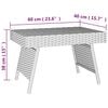 vidaXL Side Table Brown PE rattan, Powder-coated steel Compact Foldable