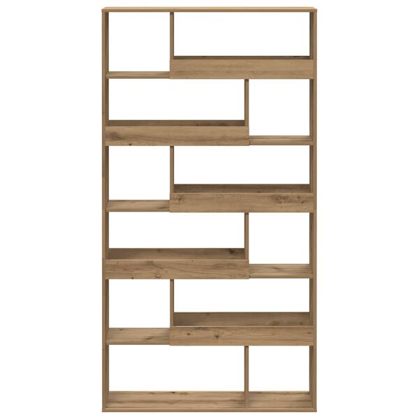 vidaXL Bookcase Artisian Oak 39.4x13.0x73.8" Engineered Wood