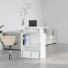 vidaXL Reception Desk White Engineered Wood Medium Reception Desk