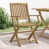 vidaXL Garden Chair Set of 2 Natural Brown Solid Acacia wood Medium