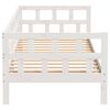 vidaXL Day Bed White Solid Pine Wood Twin