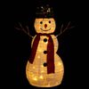 vidaXL Decorative Christmas Snowman Figure with LED Luxury Fabric 2 ft