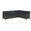 vidaXL Outdoor Dining Set Gray and dark gray