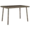vidaXL Garden Coffee Table Grey PE rattan, powder-coated steel Compact