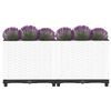 vidaXL Raised Bed White Polypropylene Medium Sturdy Raised Bed