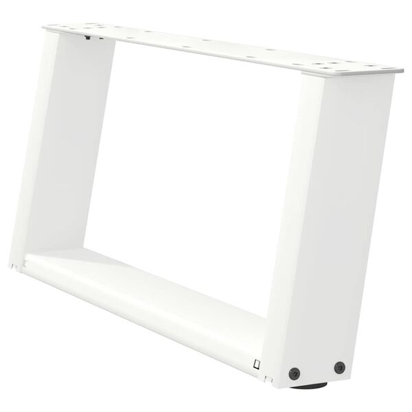 vidaXL Coffee Table Leg White Powder-coated steel 23.6x Adjustable Feet