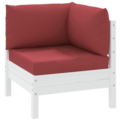 vidaXL Pallet Sofa Cushions 3 pcs Wine Red Fabric
