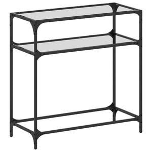 vidaXL Console Table Transparent glass Glass Medium Modern