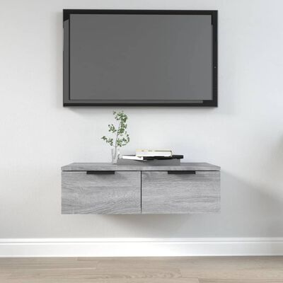 vidaXL Wall Cabinet Gray Sonoma 26.8"x11.8"x7.9" Engineered Wood