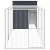 vidaXL Chicken Cage Anthracite Galvanized steel 65 x 179.1 x 71.3 in