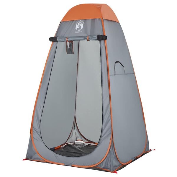 vidaXL Privacy Tent Gray and Orange Pop-up Waterproof