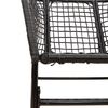 vidaXL Garden Chair Black PE Rattan, Powder-Coated Steel Durable