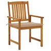 vidaXL Patio Chair Set of 8 Beige and Wood