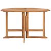 vidaXL Garden Dining Table Natural Teak Solid Teak Wood Compact Foldable